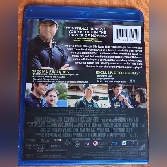 Moneyball Blu-Ray movie 💗 - Picture 3 of 4